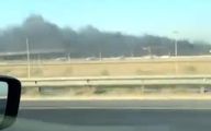 آتش سوزی گسترده در فرودگاه کویت!+فیلم