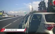 واژگونی هولناک خودرو شاسی بلند توسط زن راننده+ فیلم