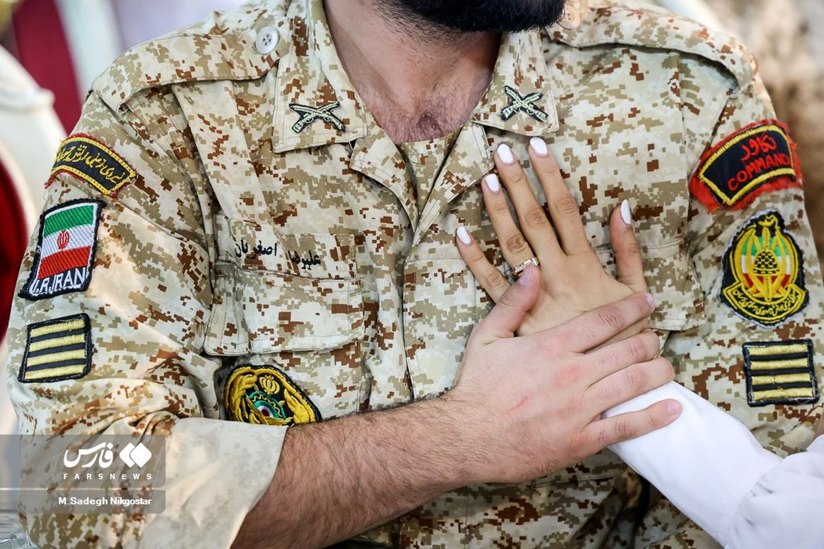 تصاویری متفاوت از ازدواج سربازان ارتش ایران

