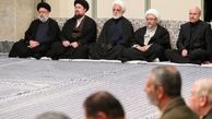 عکس جنجالی یک دیدار / حسن خمینی در جایگاه سران نظام