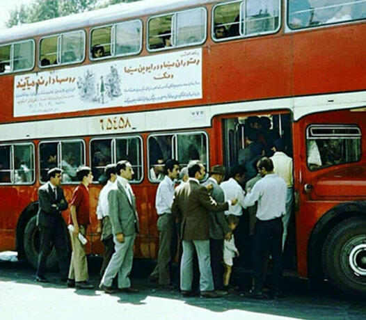 ببینید| اتوبوس های دو طبقه در تهران قدیم