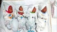 تولد چهارقلوها از مادر 30 ساله در گچساران + عکس