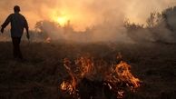 تصاویری عجیب از آتش زدن پارک ساحلی ارومیه!