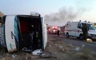 واژگونی هولناک اتوبوس در اردبیل/ تعداد کشته و زخمی ها اعلام شد