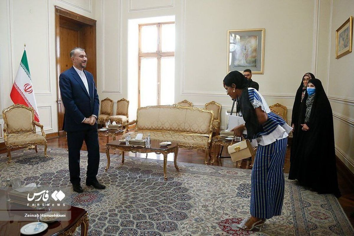عکس خاص زنِ تاثیرگذار در دیدار با وزیر خارجه