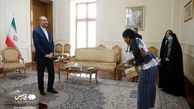 عکس خاص زنِ تاثیرگذار در دیدار با وزیر خارجه