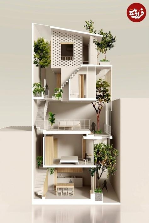 معماری جذاب یک خانه 4 در 4 متری در ژاپن + فیلم