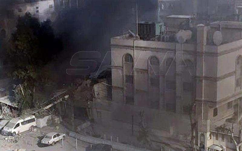اولین تصاویر از حمله اسراییل به  ساختمان کنسولی سفارت ایران  در سوریه 