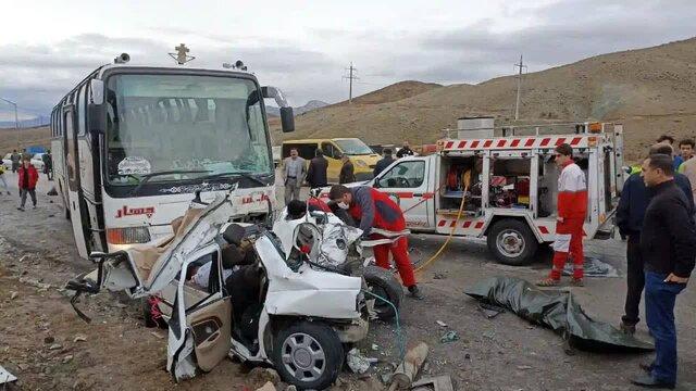 برخورد مرگبار اتوبوس مسافربری در ارومیه | آمار کشته شدگان و مصدومان اعلام شد + عکس