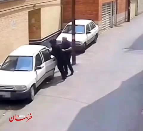 ویدئوی لحظه دستگیری سارق خودرو توسط مردم در تبریز
