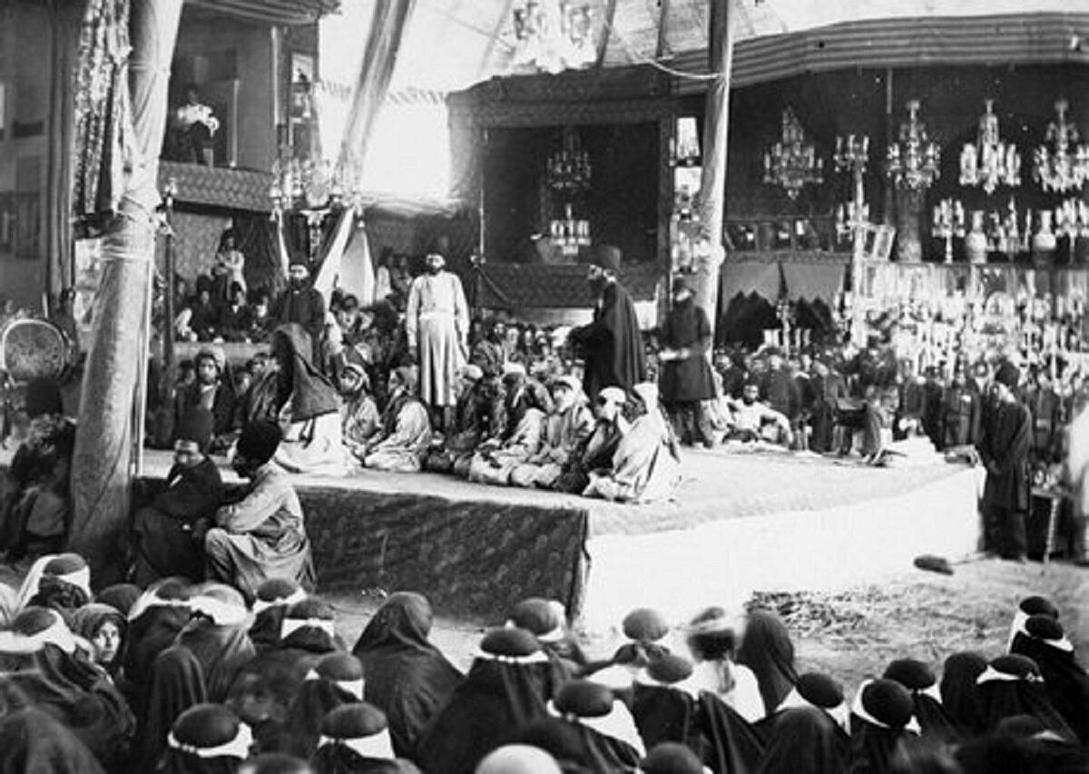 ویدئو) مراسم عاشورا در بازار تهران، 90 سال قبل