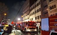 آتش سوزی در انبار کاغذ ساختمان ۱۱۵ ایرانشهر+ فیلم

