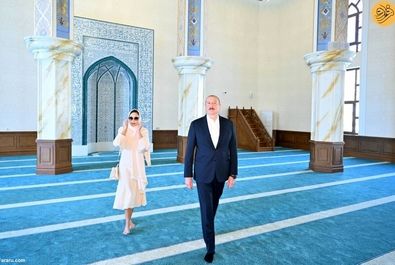 حجاب همسر الهام علی‌اف در مراسم افتتاح یک مسجد | تصویر