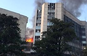 آتش‌سوزی یک هتل در محدوده میدان ولیعصر تهران