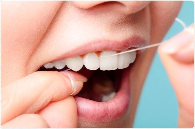 طرز صحیح کشیدن نخ دندان