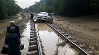 سیل وحشتناک در فیروزکوه | خط راه آهن تهران شمال زیر آب رفت