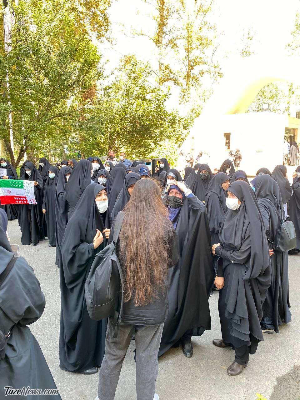 فیلم پربازدید از اعتراضات در دانشگاه الزهرا+ببینید