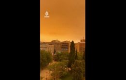 آسمان این شهر نارنجی شد! +فیلم