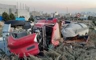 تصادف هولناک یک تانکر سیمان با ۷ خودرو در تهران