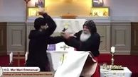 حمله با چاقو به کشیش کلیسای آشوری + فیلم