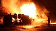 جزئیات انفجار تانکر سوخت ۲۰ هزار لیتری در کاشان + عکس