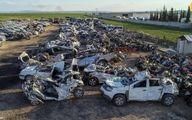 ببینید| گورستان خودروهای ویران شده در زلزله ترکیه