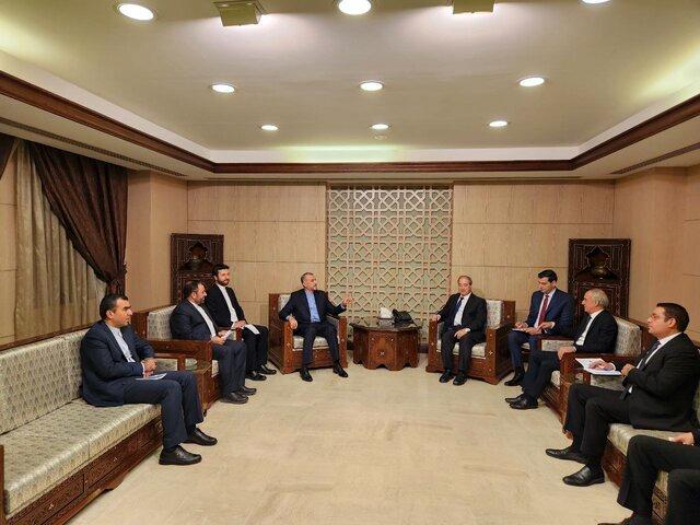 دیدار امیرعبداللهیان با فیصل مقداد وزیر خارجه سوریه