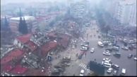 تصاویر هوایی از وضعیت فاجعه‌بار ترکیه پس از زلزله + فیلم