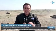 مانور نظامی یگان‌های توپخانه ارتش آذربایجان در مرزهای ایران
